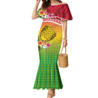 Melanesian Ni-Vanuatu Mermaid Dress Sea Turtle with Sand Drawing Pattern LT9 Women Reggae - Polynesian Pride