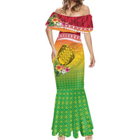 Melanesian Ni-Vanuatu Mermaid Dress Sea Turtle with Sand Drawing Pattern LT9 - Polynesian Pride