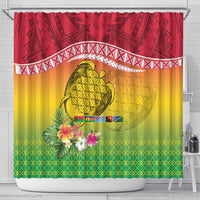 Melanesian Ni-Vanuatu Shower Curtain Sea Turtle with Sand Drawing Pattern LT9 - Polynesian Pride