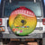 Melanesian Ni-Vanuatu Spare Tire Cover Sea Turtle with Sand Drawing Pattern