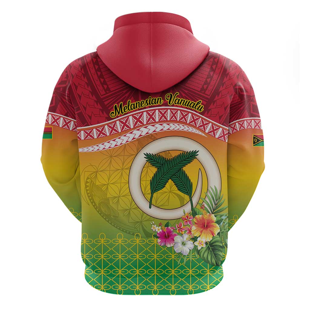Melanesian Ni-Vanuatu Zip Hoodie Sea Turtle with Sand Drawing Pattern LT9 - Polynesian Pride