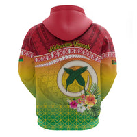 Melanesian Ni-Vanuatu Zip Hoodie Sea Turtle with Sand Drawing Pattern LT9 - Polynesian Pride