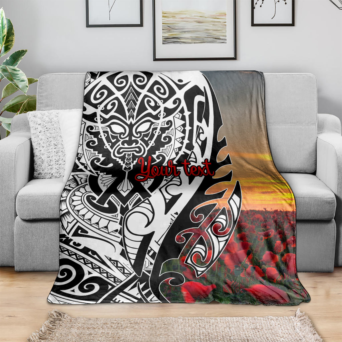 Personalised New Zealand Waitangi and ANZAC day Blanket