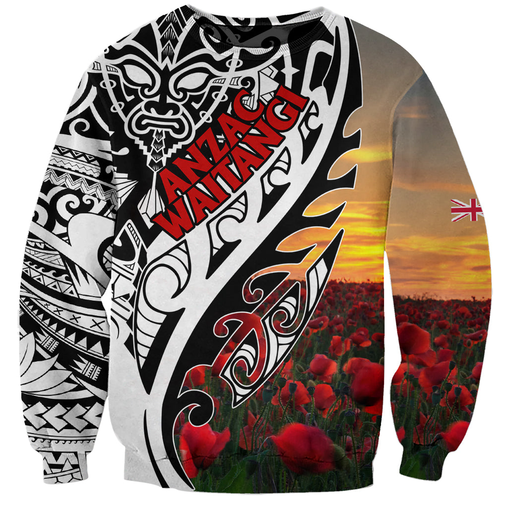 Personalised New Zealand Waitangi and ANZAC day Sweatshirt LT9 Unisex White - Polynesian Pride