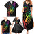 Personalised New Zealand Wellington Pride Family Matching Summer Maxi Dress and Hawaiian Shirt Maori Fern with Pride Flag 2024 LT9 - Polynesian Pride