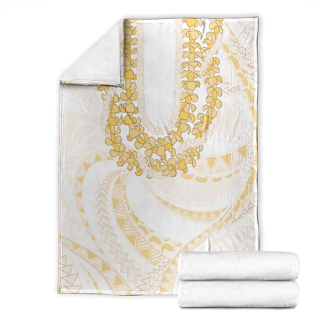 Aloha Lei Onaona Blanket Beige Hawaiian Tribal Pattern