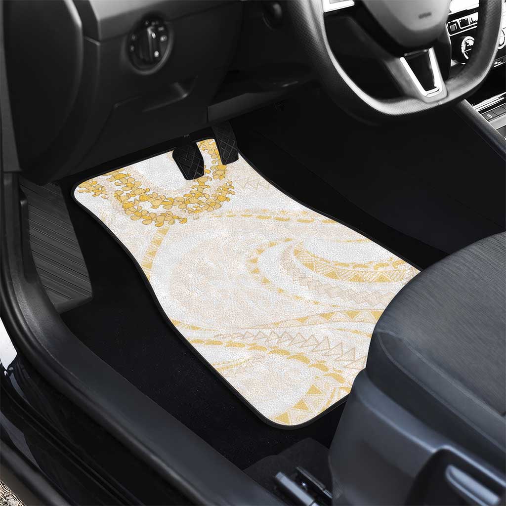 Aloha Lei Onaona Car Mats Beige Hawaiian Tribal Pattern