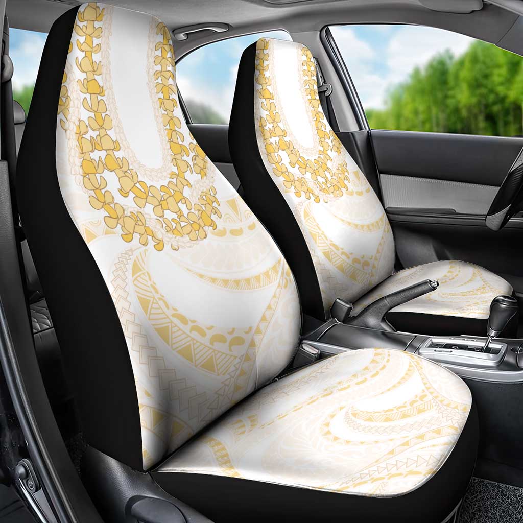 Aloha Lei Onaona Car Seat Cover Beige Hawaiian Tribal Pattern