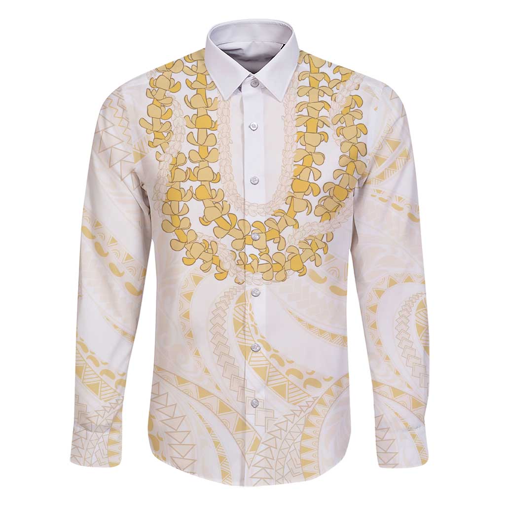 Aloha Lei Onaona Family Matching Short Sleeve Bodycon Dress and Hawaiian Shirt Beige Hawaiian Tribal Pattern