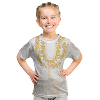Aloha Lei Onaona Kid T Shirt Beige Hawaiian Tribal Pattern