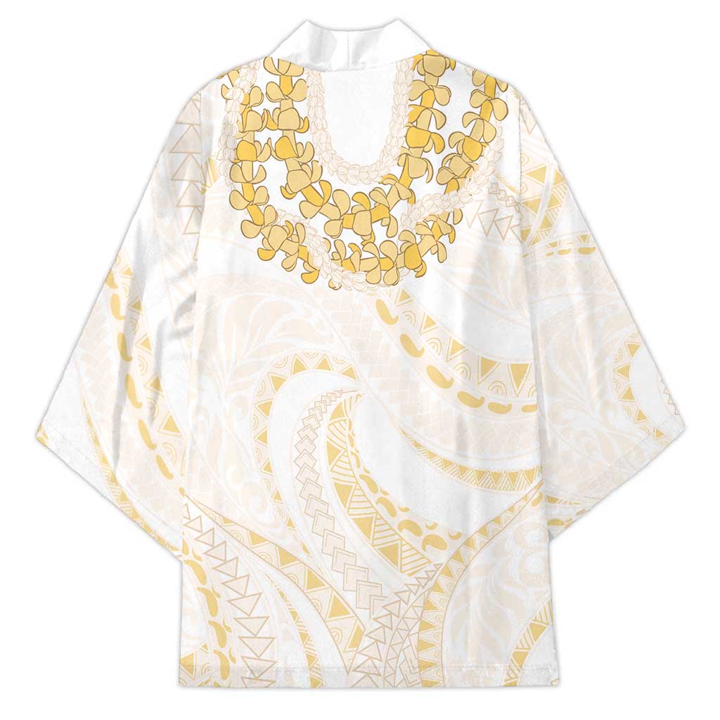 Aloha Lei Onaona Kimono Beige Hawaiian Tribal Pattern - Polynesian Pride