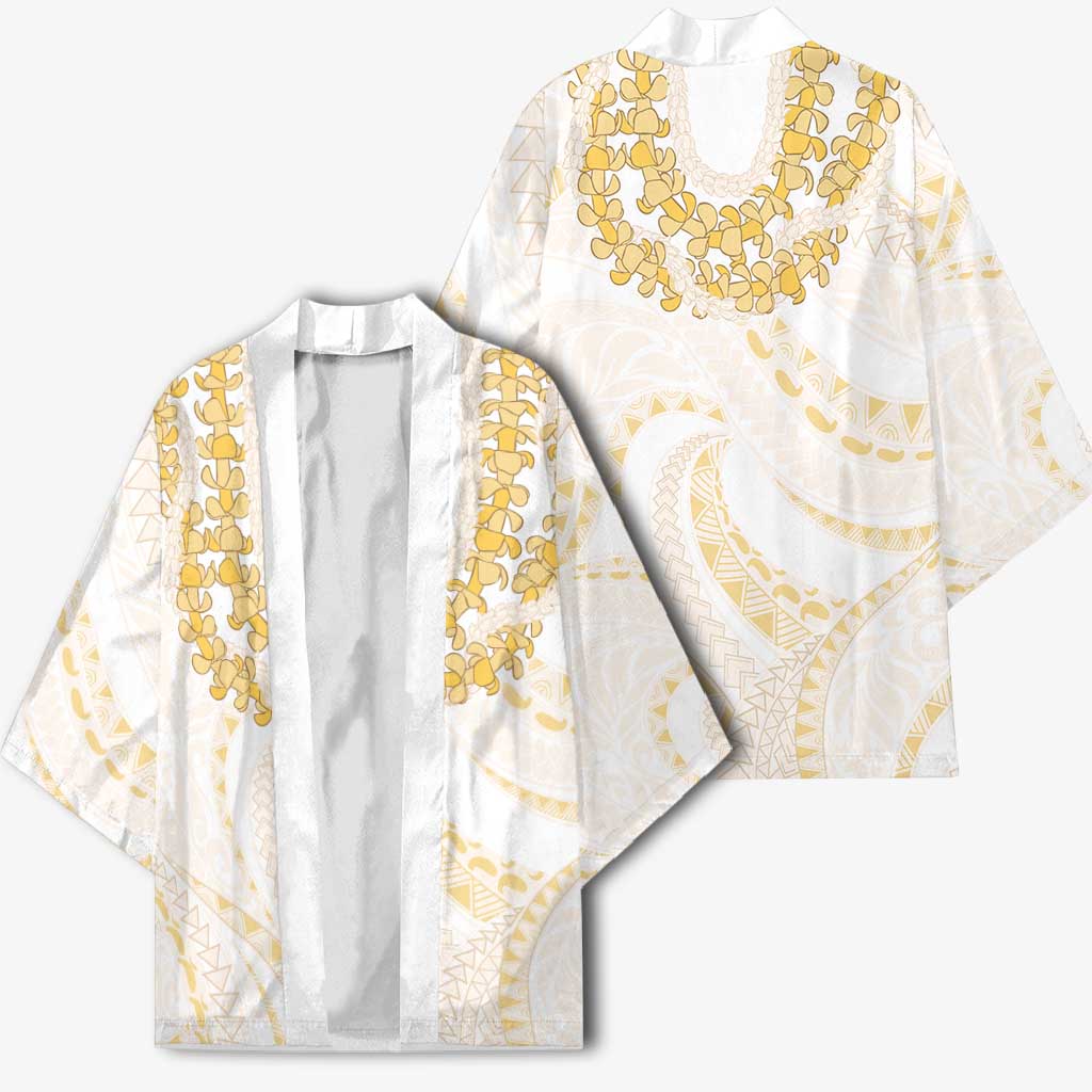 Aloha Lei Onaona Kimono Beige Hawaiian Tribal Pattern - Polynesian Pride