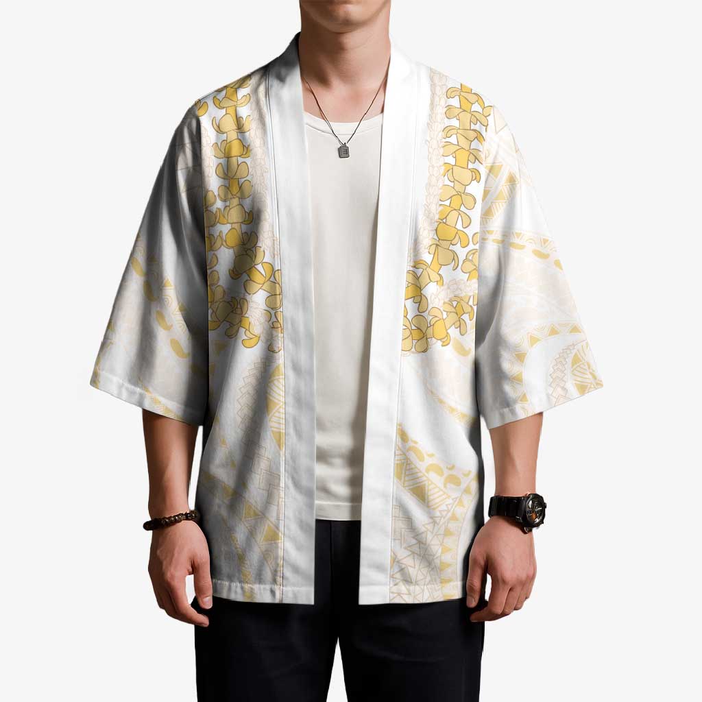Aloha Lei Onaona Kimono Beige Hawaiian Tribal Pattern - Polynesian Pride