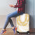 Aloha Lei Onaona Luggage Cover Beige Hawaiian Tribal Pattern