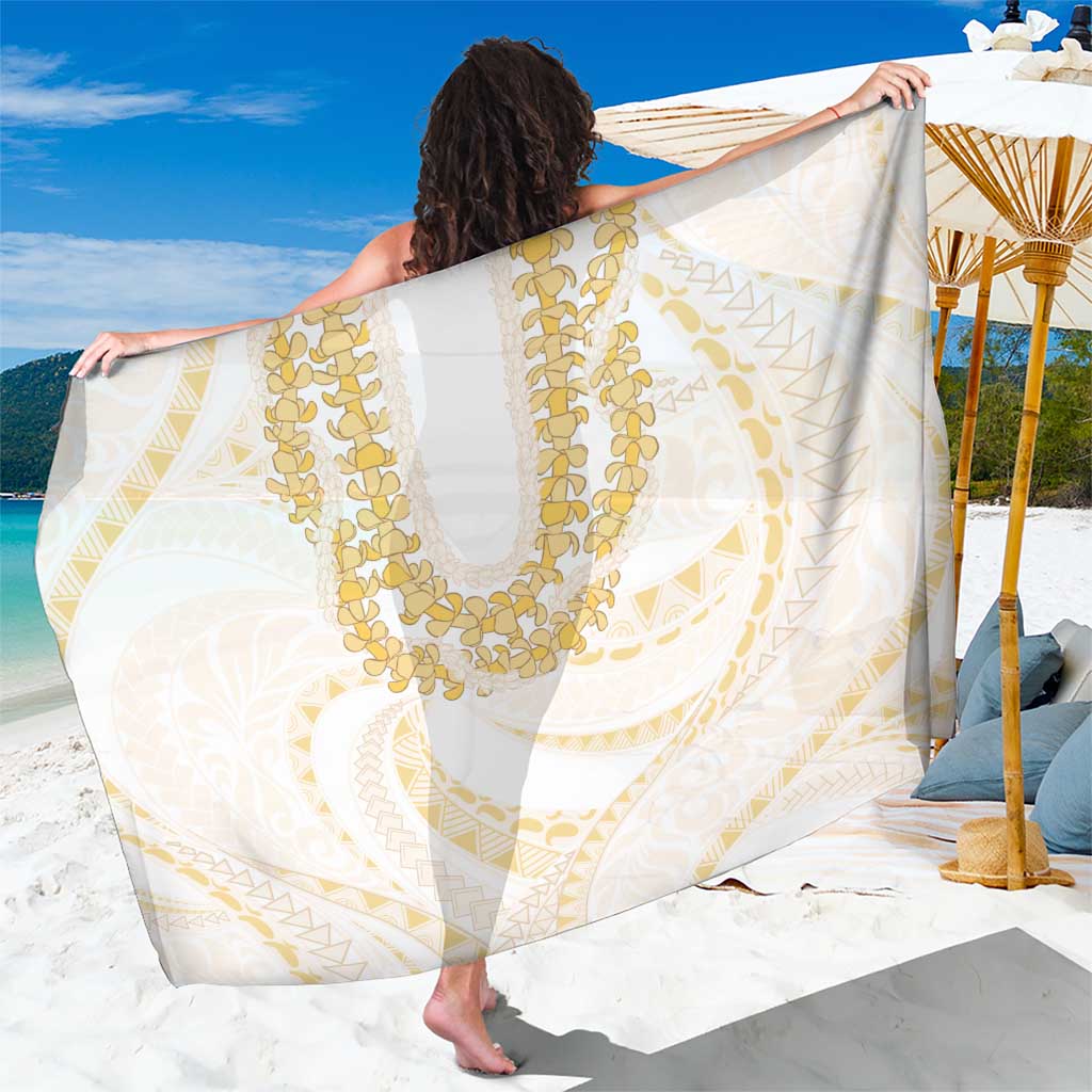 Aloha Lei Onaona Sarong Beige Hawaiian Tribal Pattern LT9 One Size 44 x 66 inches Beige - Polynesian Pride