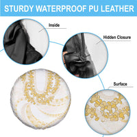 Aloha Lei Onaona Spare Tire Cover Beige Hawaiian Tribal Pattern