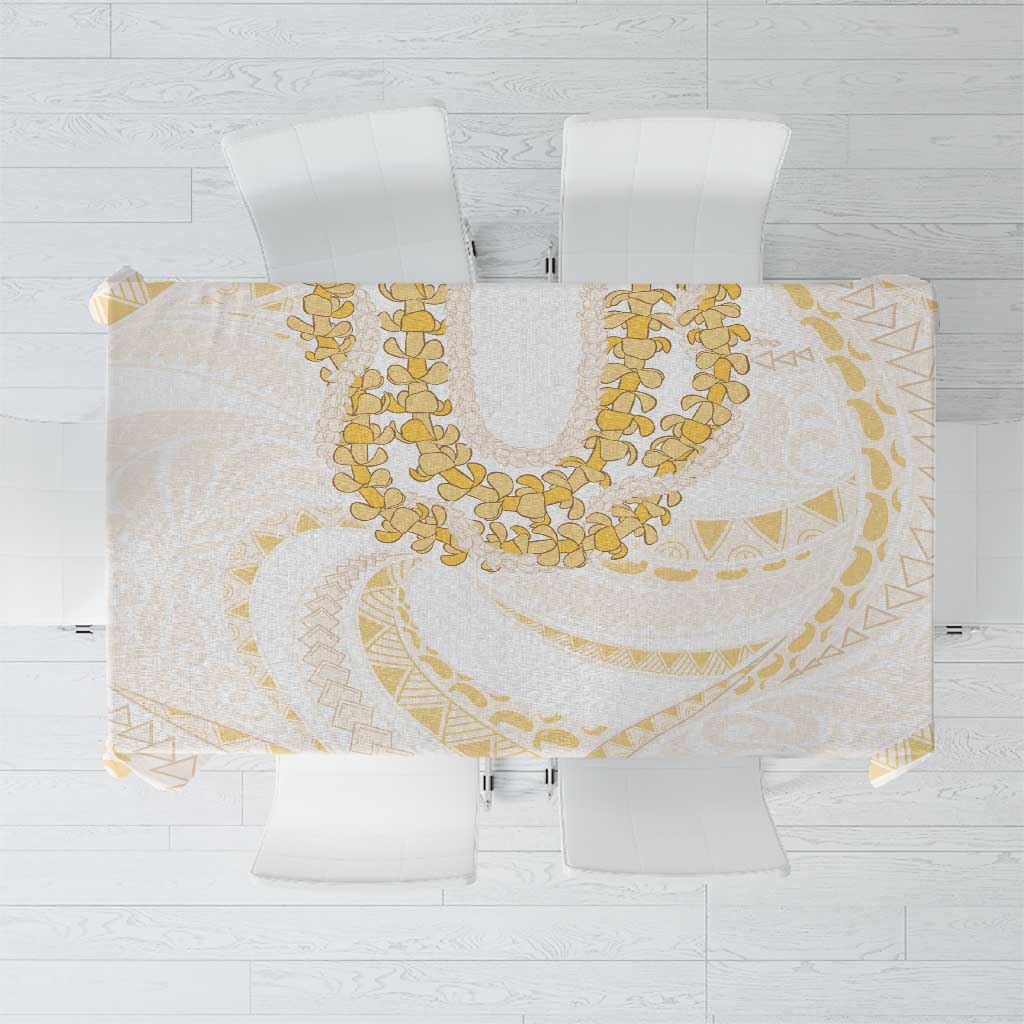 Aloha Lei Onaona Tablecloth Beige Hawaiian Tribal Pattern