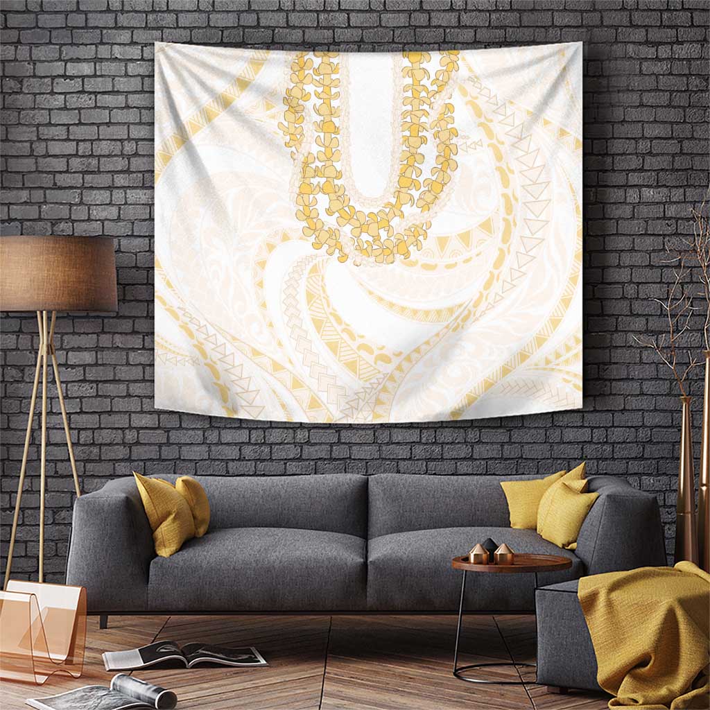 Aloha Lei Onaona Tapestry Beige Hawaiian Tribal Pattern LT9 Beige - Polynesian Pride