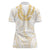 Aloha Lei Onaona Women Polo Shirt Beige Hawaiian Tribal Pattern
