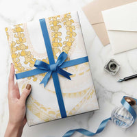 Aloha Lei Onaona Wrapping Paper Beige Hawaiian Tribal Pattern - Polynesian Pride