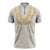 Aloha Lei Onaona Zipper Polo Shirt Beige Hawaiian Tribal Pattern - Polynesian Pride