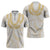 Aloha Lei Onaona Zipper Polo Shirt Beige Hawaiian Tribal Pattern - Polynesian Pride