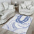 Aloha Lei Onaona Area Rug Navy Blue Hawaiian Tribal Pattern