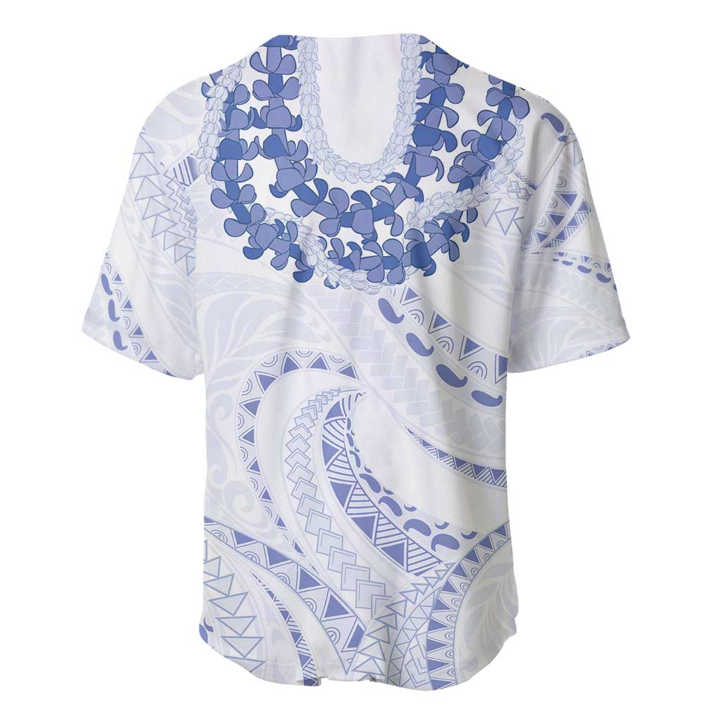 Aloha Lei Onaona Baseball Jersey Navy Blue Hawaiian Tribal Pattern