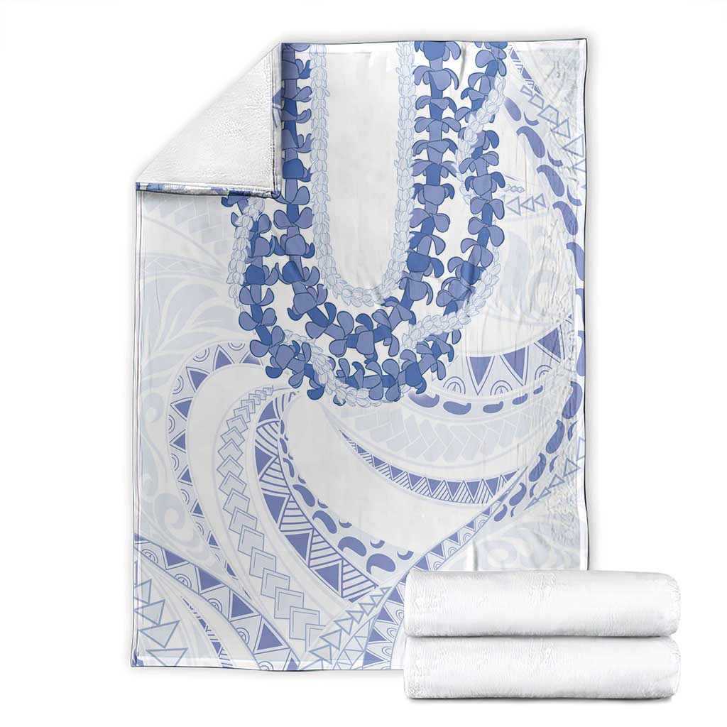 Aloha Lei Onaona Blanket Navy Blue Hawaiian Tribal Pattern