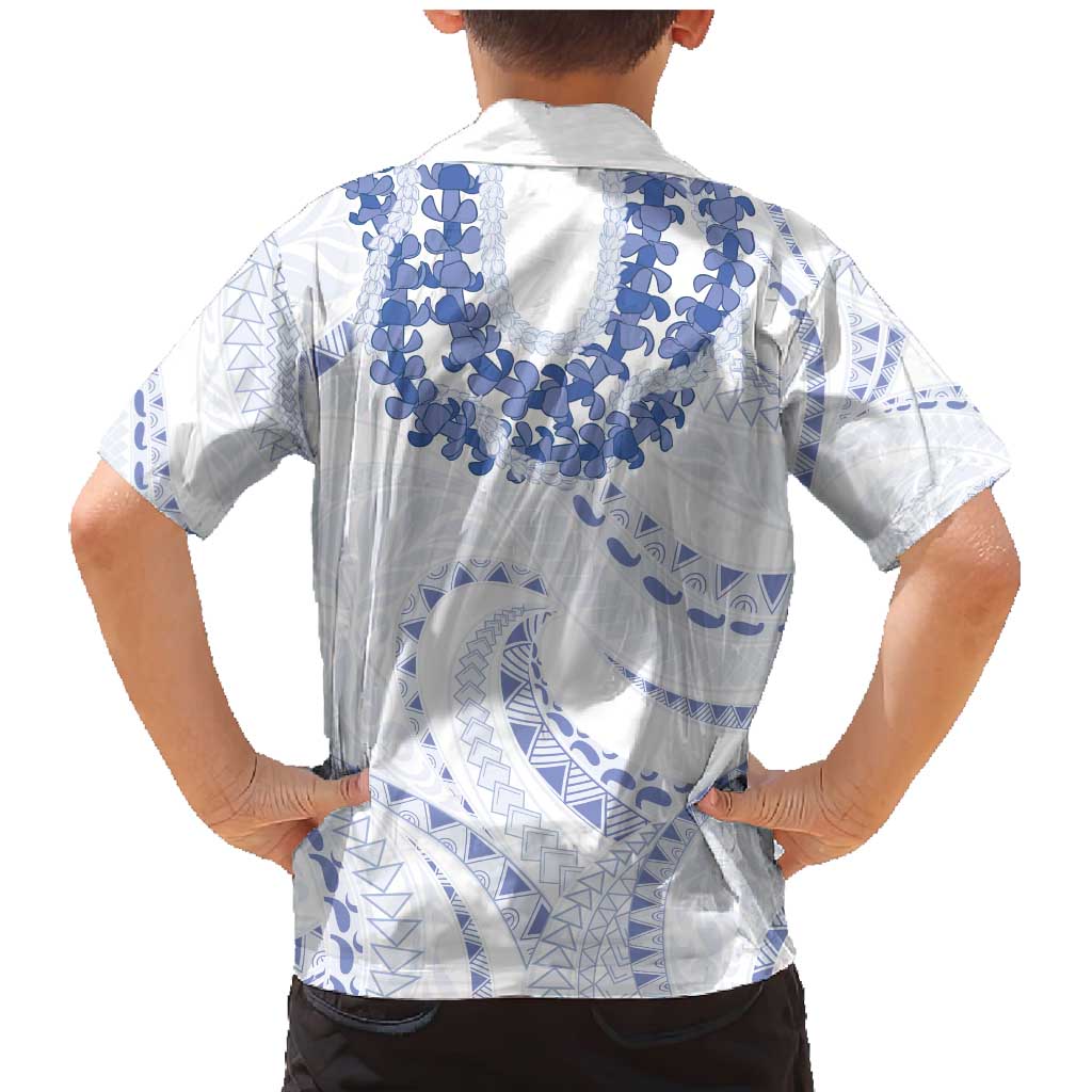 Aloha Lei Onaona Family Matching Mermaid Dress and Hawaiian Shirt Navy Blue Hawaiian Tribal Pattern