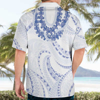 Aloha Lei Onaona Hawaiian Shirt Navy Blue Hawaiian Tribal Pattern