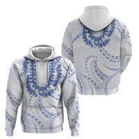 Aloha Lei Onaona Hoodie Navy Blue Hawaiian Tribal Pattern