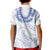 Aloha Lei Onaona Kid Polo Shirt Navy Blue Hawaiian Tribal Pattern