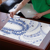 Aloha Lei Onaona Puzzle Navy Blue Hawaiian Tribal Pattern - Polynesian Pride