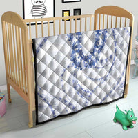 Aloha Lei Onaona Quilt Navy Blue Hawaiian Tribal Pattern