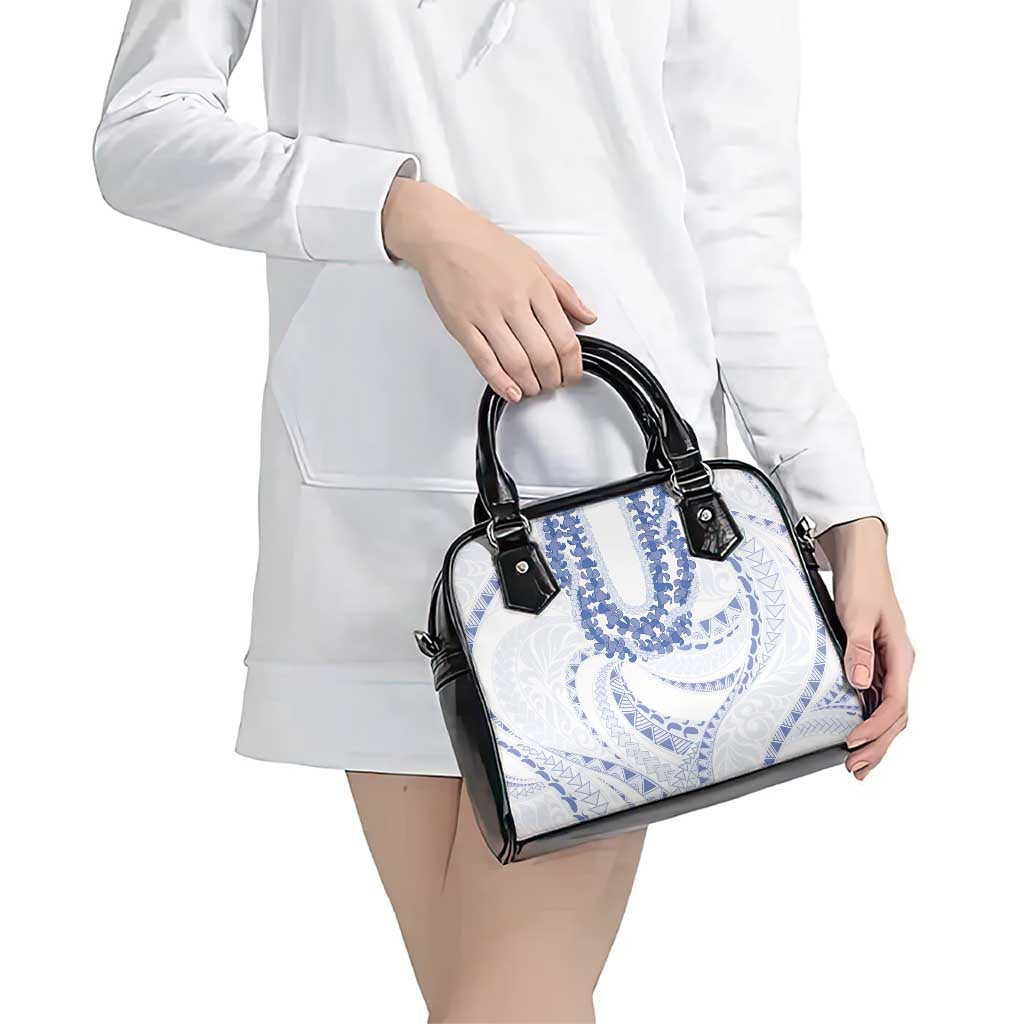 Aloha Lei Onaona Shoulder Handbag Navy Blue Hawaiian Tribal Pattern