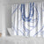 Aloha Lei Onaona Shower Curtain Navy Blue Hawaiian Tribal Pattern