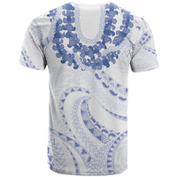 Aloha Lei Onaona T Shirt Navy Blue Hawaiian Tribal Pattern