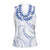 Aloha Lei Onaona Women Sleeveless Polo Shirt Navy Blue Hawaiian Tribal Pattern