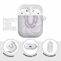 Aloha Lei Onaona AirPods Case Purple Hawaiian Tribal Pattern - Polynesian Pride