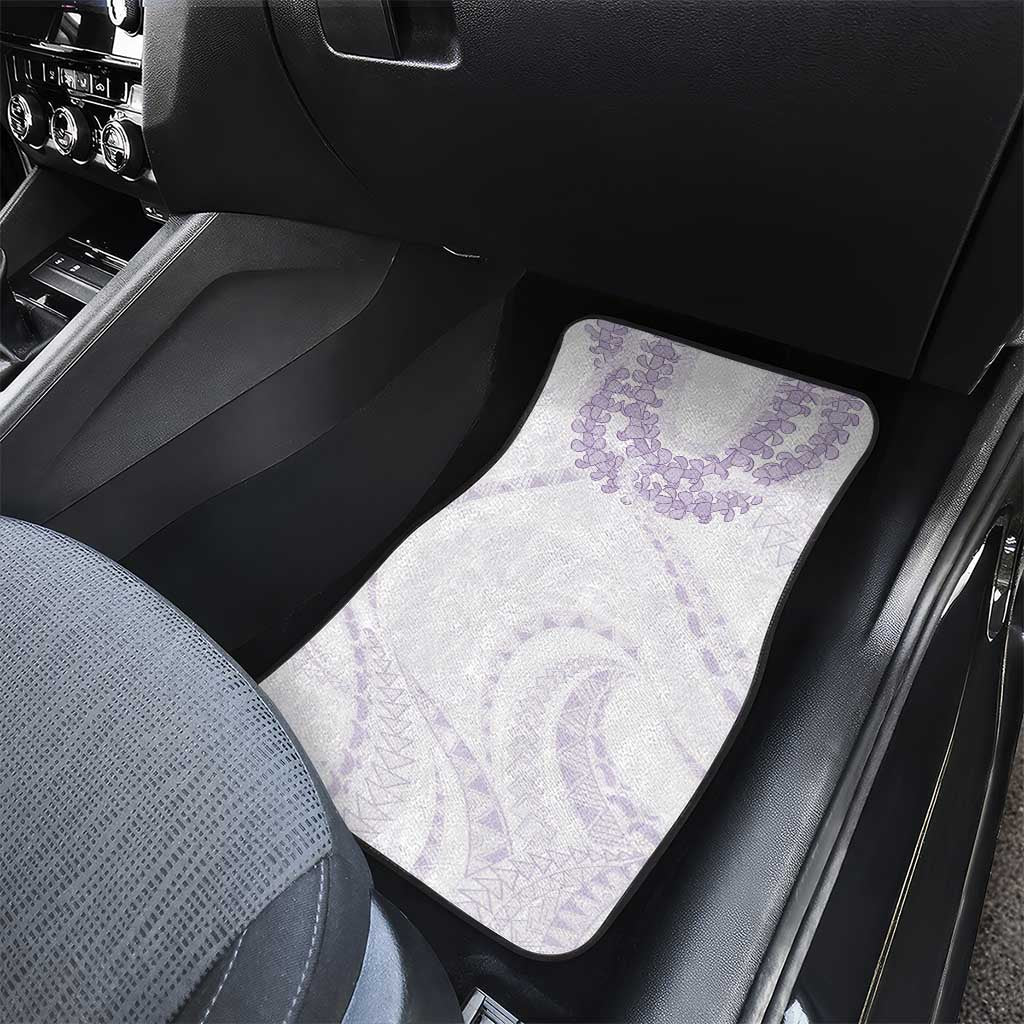 Aloha Lei Onaona Car Mats Purple Hawaiian Tribal Pattern