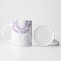 Aloha Lei Onaona Ceramic Mug Purple Hawaiian Tribal Pattern - Polynesian Pride
