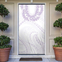 Aloha Lei Onaona Door Cover Purple Hawaiian Tribal Pattern - Polynesian Pride