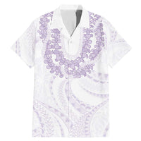 Aloha Lei Onaona Family Matching Mermaid Dress and Hawaiian Shirt Purple Hawaiian Tribal Pattern