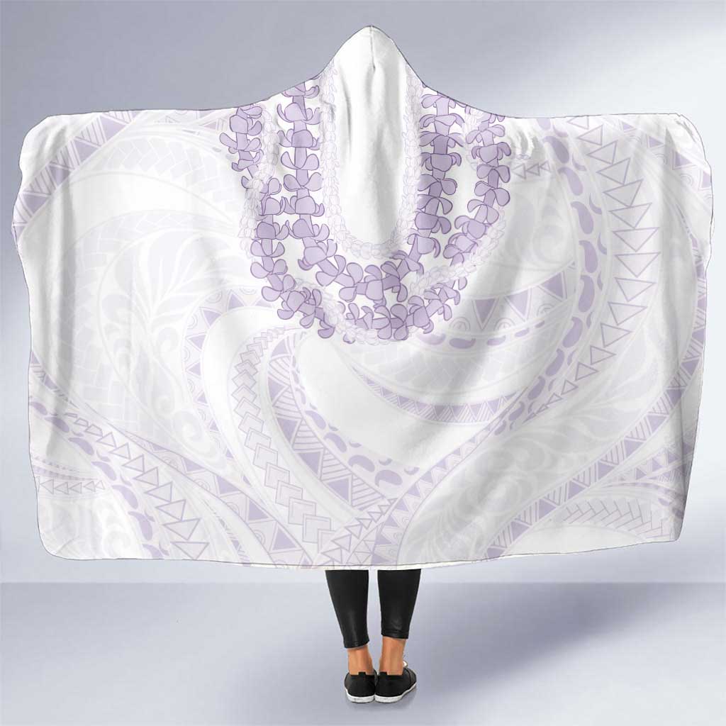 Aloha Lei Onaona Hooded Blanket Purple Hawaiian Tribal Pattern