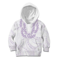 Aloha Lei Onaona Kid Hoodie Purple Hawaiian Tribal Pattern