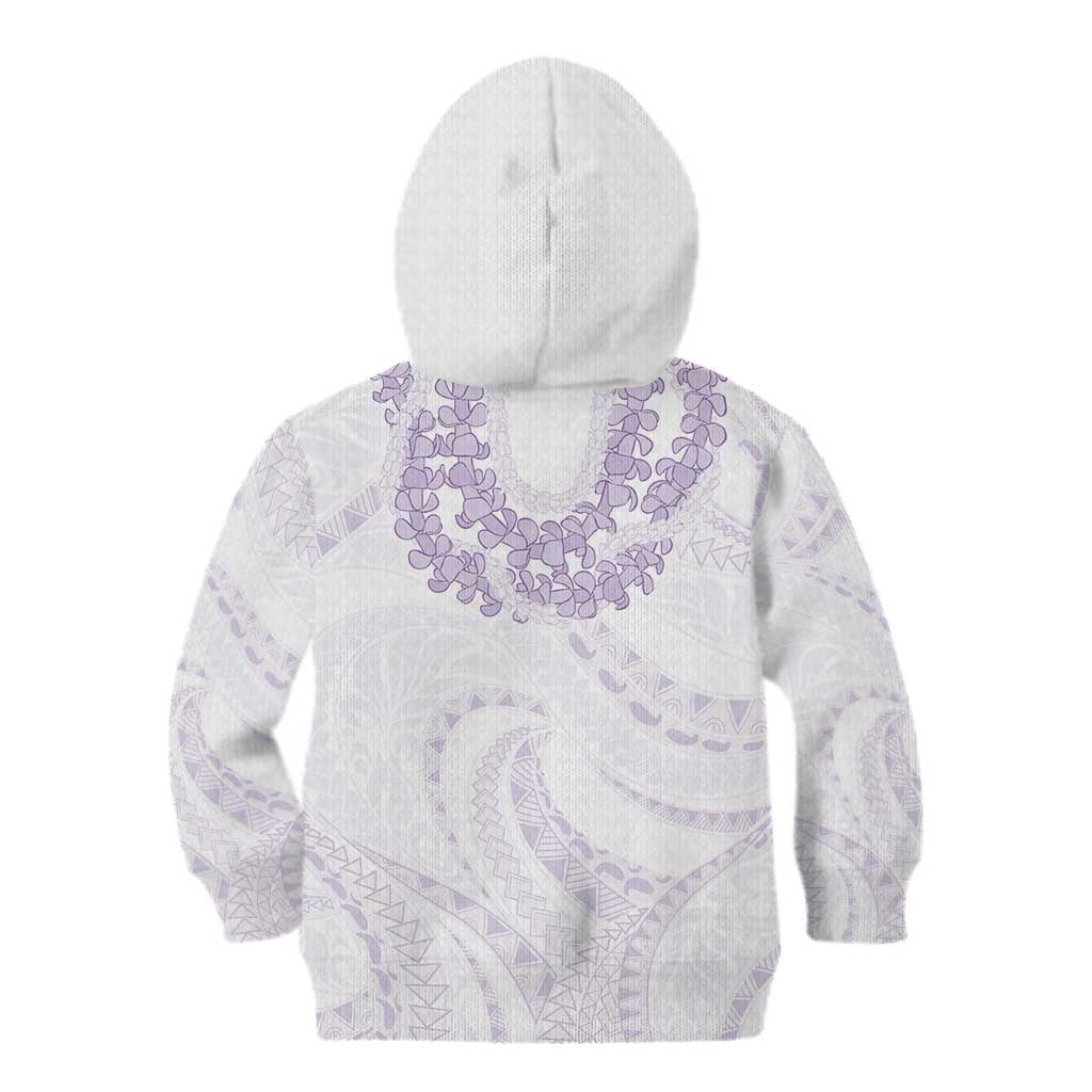 Aloha Lei Onaona Kid Hoodie Purple Hawaiian Tribal Pattern