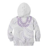 Aloha Lei Onaona Kid Hoodie Purple Hawaiian Tribal Pattern