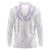 Aloha Lei Onaona Long Sleeve Polo Shirt Purple Hawaiian Tribal Pattern