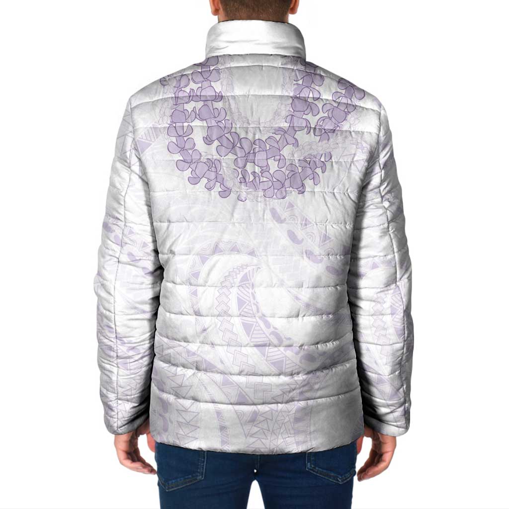 Aloha Lei Onaona Padded Jacket Purple Hawaiian Tribal Pattern - Polynesian Pride